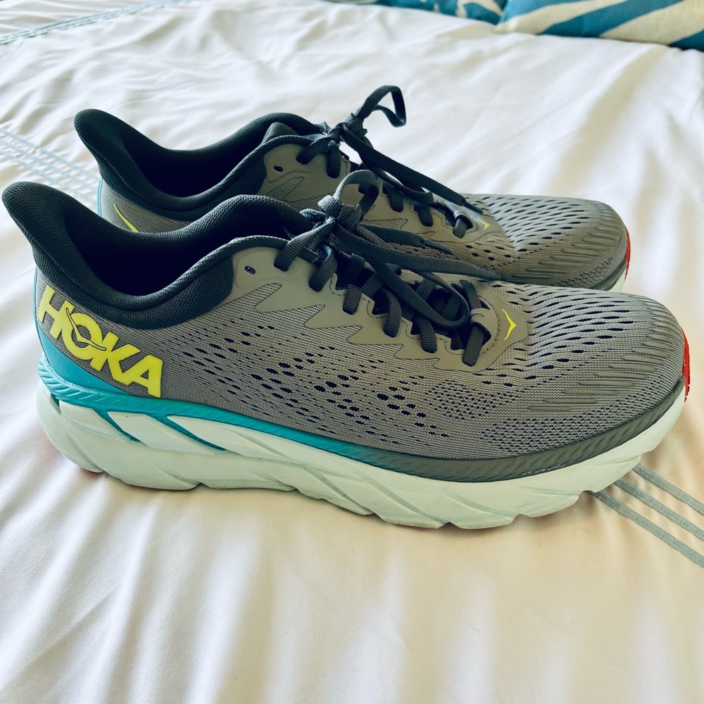 Hoka One One Clifton 7 running shoes. Size 10 Mens. Great used condition.